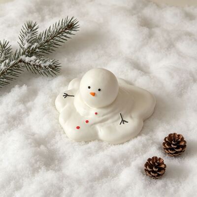 Cross Border Three-dimensional Melting Snowman Aromatherapy Candle Mold DIY Christmas Fun And Funny Gypsum Mold