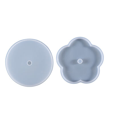 DIY Crystal Dropper Coaster Set Mold Flower Coaster Storage Rotating Shaft Set Silicone Mold