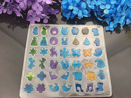 Crystal Drip Glue Collection Earnail Silicone Rubber Mold Snowflake Christmas Full Board Earnail Mold DIY Jewelry