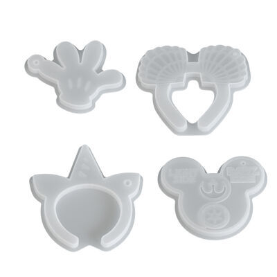 DIY Aroma Gypsum Handprint Shell Unicorn Bear Head Hanging Tag Pendant Keychain Silicone Mold