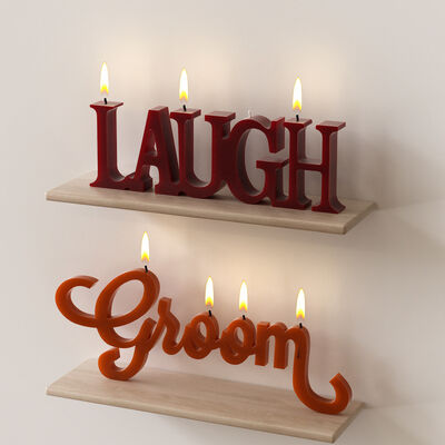 Letter English Name Aromatherapy Gypsum Hanging Silicone Mold DIY English Laughing Candle Dropping Mold