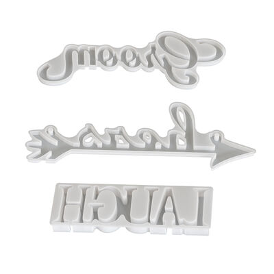 Letter English Name Aromatherapy Gypsum Hanging Silicone Mold DIY English Laughing Candle Dropping Mold