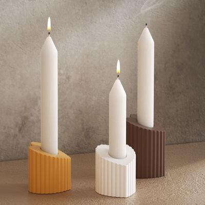 DIY Crystal Drip Glue Striped Heart-shaped Pen Holder Film Aromatherapy Gypsum Candle Stand Base Silicone Mold
