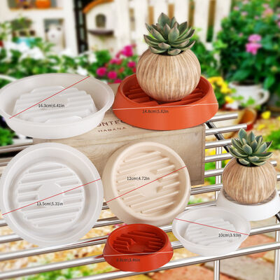 Crystal Dropper Resin Gypsum Flowerpot Drain Tray Candle Base DIY Circular Drain Cup Pad Silicone Mold