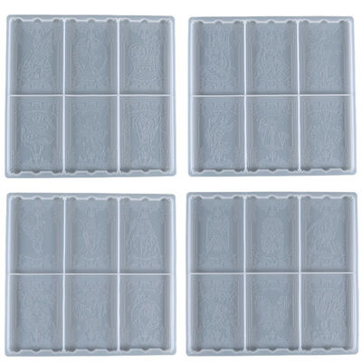 DIY Crystal Dropping Glue Mold Tarot Game 24 Full Set Hanging Tag Silicone Mold