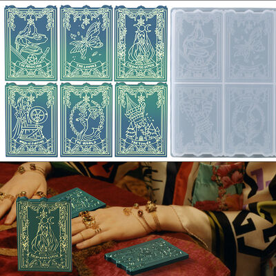 DIY Crystal Dropping Glue Mold Tarot Game 24 Full Set Hanging Tag Silicone Mold