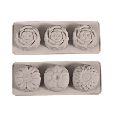 DIY Crystal Dropper Mold, Three Connected Flower Handmade Soap Making, Silicone Mold, Spot Wholesale
