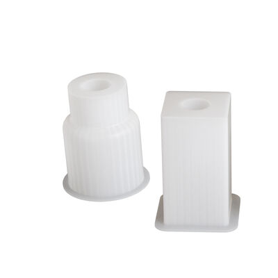 DIY Dropper Resin Gypsum Circular Rectangular Striped Candle Holder Base Decoration Ornament Silicone Mold