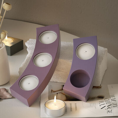 DIY Dropper Resin Two Hole Three Hole Candle Holder Cement Gypsum Porous Candle Holder Ornament Silicone Mold