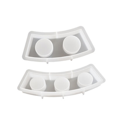 DIY Dropper Resin Two Hole Three Hole Candle Holder Cement Gypsum Porous Candle Holder Ornament Silicone Mold