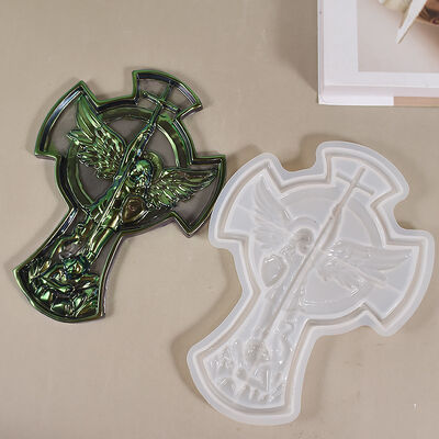DIY Resin, Gypsum Angel, Michael Statue, Hanging Cross, Storage Dish, Silicone Mold