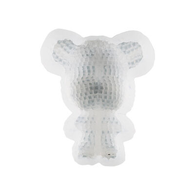 Crystal Resin Violent Bear Mold Diamond Surface Semi-stereoscopic Violent Cartoon Keychain Silicone Mold