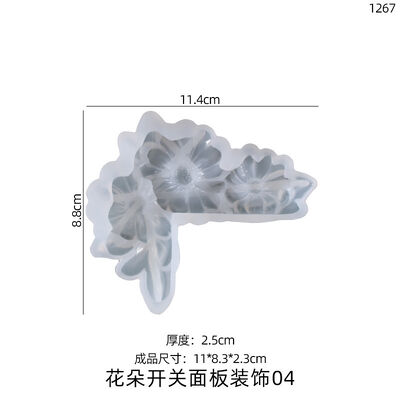 DIY Crystal Dropper Mold Flower Switch Panel Decorative Silicone Mold Spot Wholesale