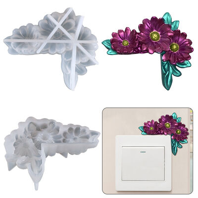 DIY Crystal Dropper Mold Flower Switch Panel Decorative Silicone Mold Spot Wholesale