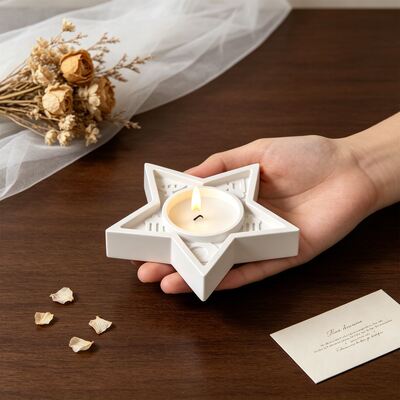 Flower, Moon, Star, Candle Stand Silicone Mold DIY Gypsum Aroma Tray Candle Base Mold