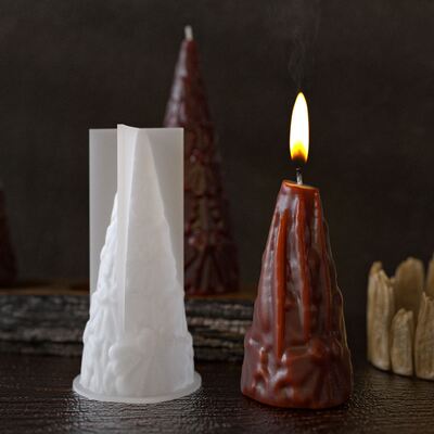 Cone Butterfly Pattern Drop Glue Mold DIY Aromatherapy Gypsum Ice Cream Tube Candle Ornament Silicone Mold