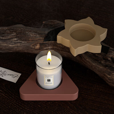 DIY Aromatherapy Gypsum Cement Resin Mirror Windmill Hexagonal Triangle Candlestick Ornament Silicone Mold