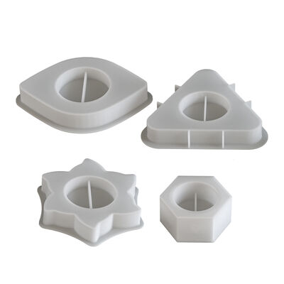 DIY Aromatherapy Gypsum Cement Resin Mirror Windmill Hexagonal Triangle Candlestick Ornament Silicone Mold