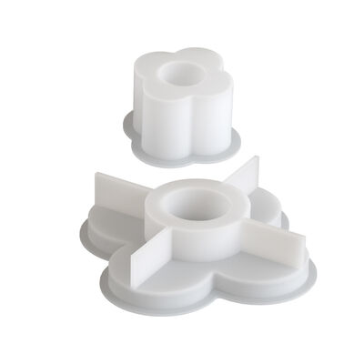 Ins Estilo minimalista Cuatro hojas de trébol portavelas Ornamento Molde de silicona DIY Yeso Molde de decoración para el hogar