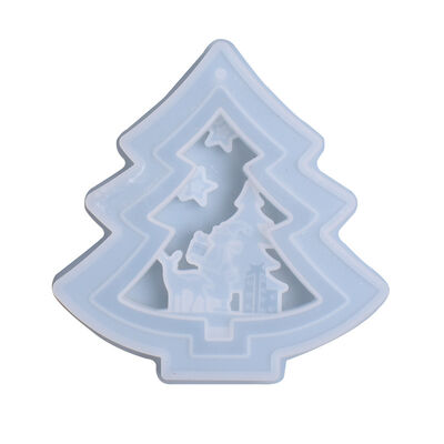 DIY Crystal Dropping Glue Mold Christmas Tree Room Hanging Decoration Creative Handmade Silicone Mold