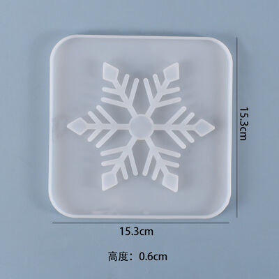 DIY Crystal Dropper Coaster Mold Hollow Snowflake Coaster Snowflake Hanging Table Silicone Mold