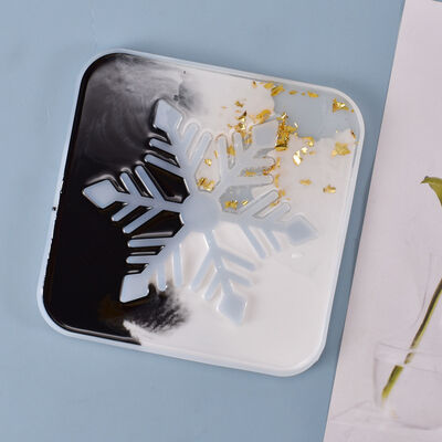 DIY Crystal Dropper Coaster Mold Hollow Snowflake Coaster Snowflake Hanging Table Silicone Mold