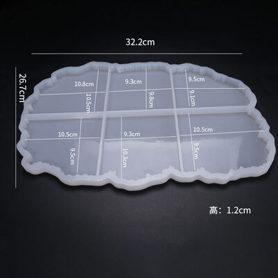 DIY Crystal Dropper Mold Irregular Table Wave Coaster Handmade Jewelry Table Silicone Mold