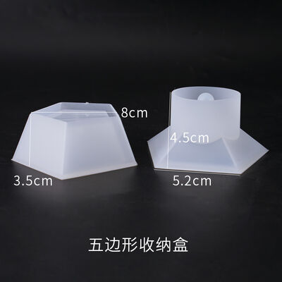 DIY Crystal Dropper Mold Storage Jewelry Box Pentagonal Storage Box Gift Box Silicone Mold