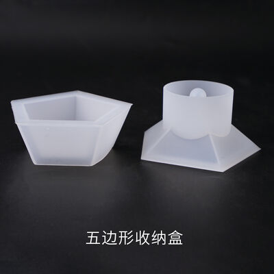 DIY Crystal Dropper Mold Storage Jewelry Box Pentagonal Storage Box Gift Box Silicone Mold