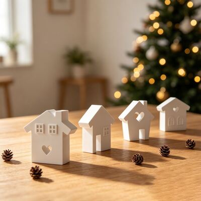 Liulian Love Small House Silicone Mold DIY Aromatherapy Candle Mini House Decoration Gypsum Mold
