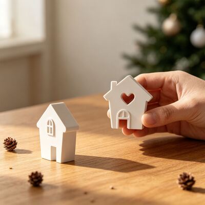Liulian Love Small House Silicone Mold DIY Aromatherapy Candle Mini House Decoration Gypsum Mold