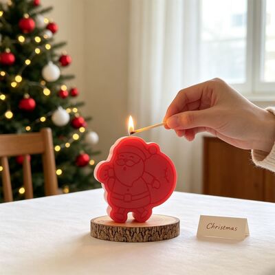 DIY Cross-border Christmas Candle Silicone Molds, Santa Claus, Christmas Socks, Gift Fragrance, Gypsum Molds