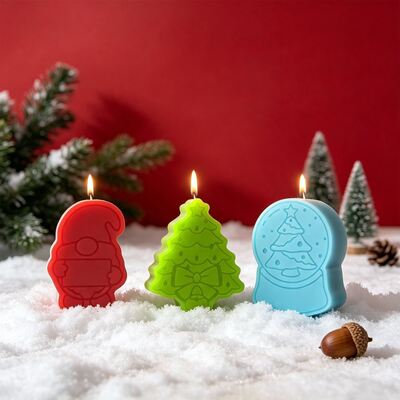 Christmas Listing Aromatherapy Gypsum Ornament Silicone Mold Santa Claus Elk Snowman Candle Mold