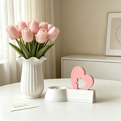 Cross Border New Product Love Balloon Family Blessing Love House Candlestick Base Insertion Plate Silicone Mold