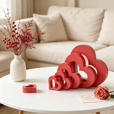 Ins Style Minimalist Hollow Out Multi Specification Love Silicone Mold DIY Aromatherapy Gypsum Candle Decoration Mold