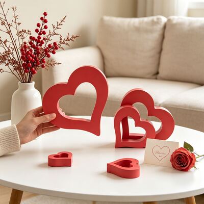 Ins Style Minimalist Hollow Out Multi Specification Love Silicone Mold DIY Aromatherapy Gypsum Candle Decoration Mold