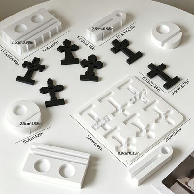 New Ins Style Cross Candlestick Insert Plate Silicone Mold DIY Aromatherapy Gypsum Base Insert Plate Mold