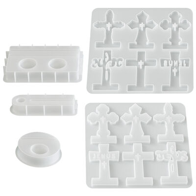 New Ins Style Cross Candlestick Insert Plate Silicone Mold DIY Aromatherapy Gypsum Base Insert Plate Mold