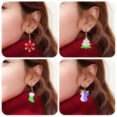 DIY Crystal Dropper Resin Christmas Pendant Ornament Necklace Keychain Hanging Ornament Dropper Mold