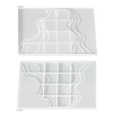 Crystal Resin Irregular Tray Silicone Mold DIY Ocean Terraced Landscape Coaster Drip Glue Mold