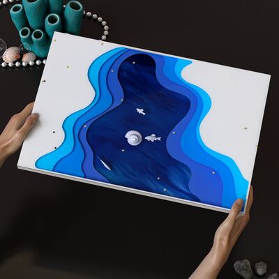 Crystal Resin Irregular Tray Silicone Mold DIY Ocean Terraced Landscape Coaster Drip Glue Mold