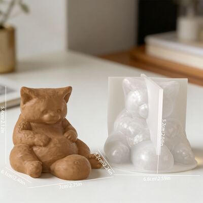 Hug Belly Raccoon Silicone Mold, Gypsum Cement Aromatherapy Candle Ornament DIY Dropper Mold, Cross-border Exclusive