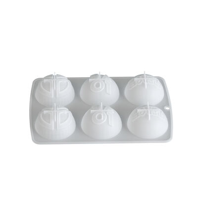 6-in-a-row Semi-circular Love, Peace And Tranquility, Handmade Soap Candles In English, Silicone Mold