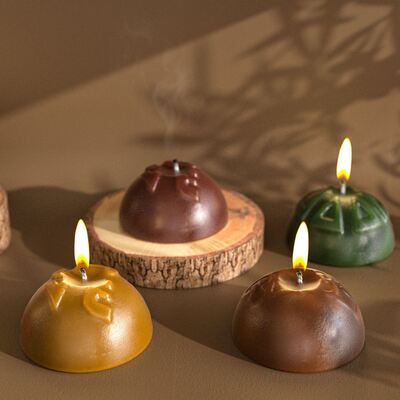6-in-a-row Semi-circular Love, Peace And Tranquility, Handmade Soap Candles In English, Silicone Mold