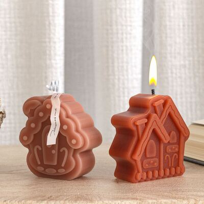 Q-version Cartoon House Candle Ornament Silicone Mold DIY Aromatherapy Gypsum Decoration Ornament Dropper Mold
