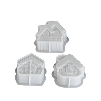 Q-version Cartoon House Candle Ornament Silicone Mold DIY Aromatherapy Gypsum Decoration Ornament Dropper Mold