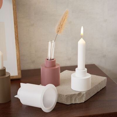DIY Crystal Drip Glue Circular Large, Medium, Small Candle Holder Base Decoration Aromatherapy Gypsum Table Silicone Mold