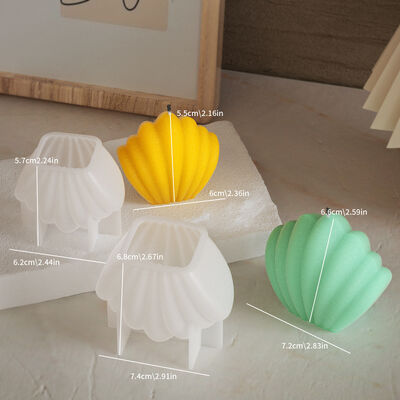 DIY Crystal Dropping Glue 3D Stereoscopic Aromatherapy Gypsum Candle Size Shell Platform Silicone Mold Wholesale