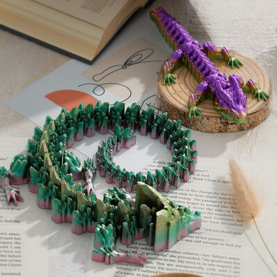 DIY Crystal Dropper Mirror Hinged Dragon Crystal Dragon Joint Dragon Crystal Cluster Dragon Silicone Mold Wholesale