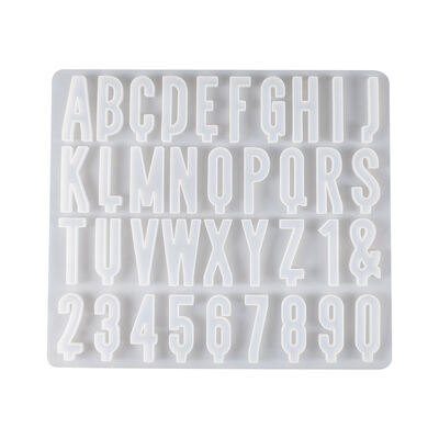 DIY Mirror Digital Letter Full Sheet 26 English Pendant Birthday Cake Insert Letter Silicone Mold